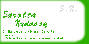 sarolta nadassy business card